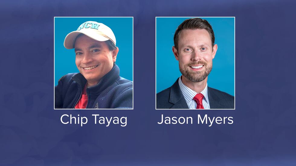 Chip Tayag and Jason Myers were killed in a helicopter crash Nov. 22, 2022.