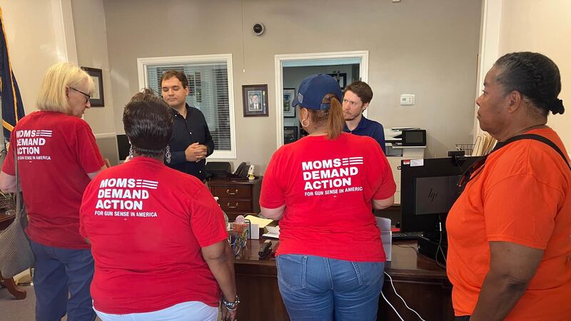Moms Demand Action chapter brings petitions to Sen. Lindsey Graham's regional office in...