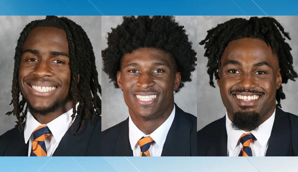 (L-R) Devin Chandler, Lavel Davis, Jr., D'Sean Perry, killed in a shooting at UVA
