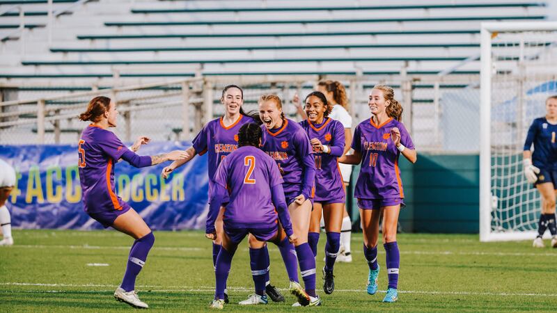 Clemson during the 2023 Ally ACC Women’s Soccer Championship in Cary, N.C. Sunday Thursday...