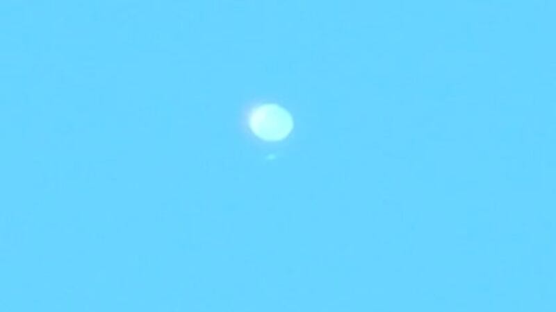 What is believed to be a Chinese spy balloon could be seen above uptown Charlotte on Saturday...