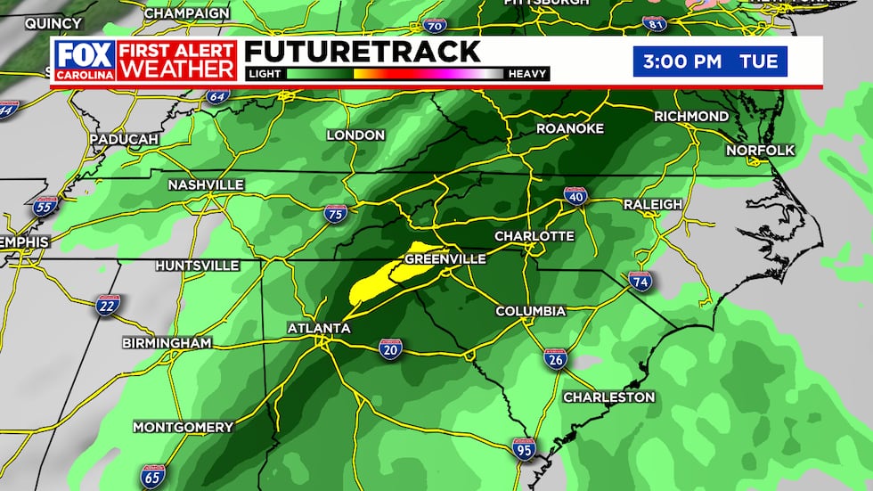 Futuretrack Satellite & Radar, 3:00 PM Tuesday