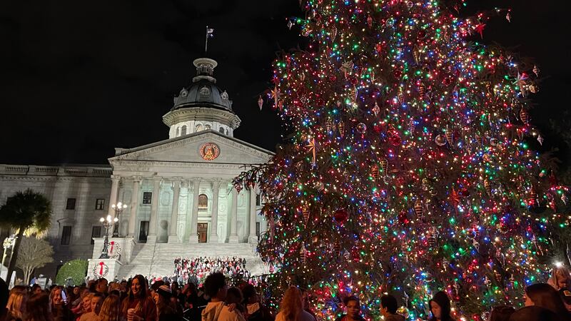 South Carolinians gather outside the State House in Columbia for the 57th annual Governor's...