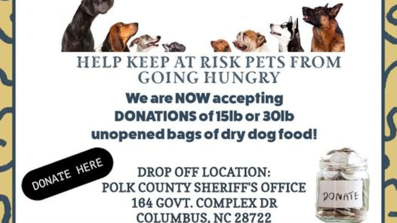Polk County pet food drive.