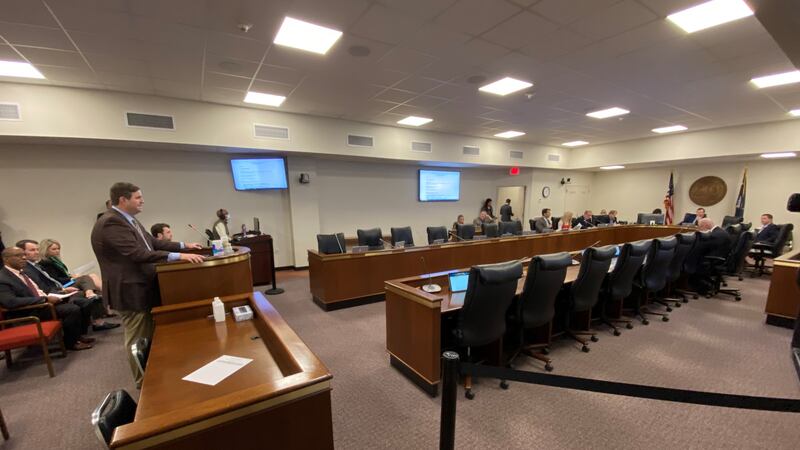 Speaker of the House Murrell Smith speaks to a House Judiciary subcommittee during a meeting...