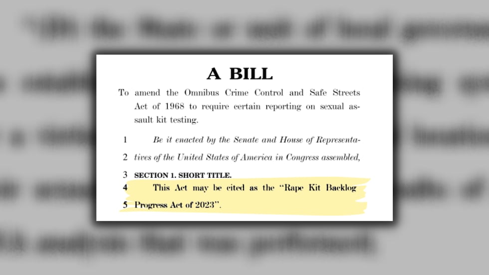 U.S. Rep. Nancy Mace introduced the Rape Kit Backlog Progress Act of 2023 in September.