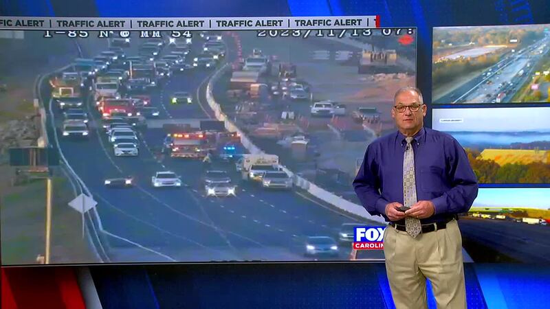 Crash causes major morning backup on I-85 in Greenville