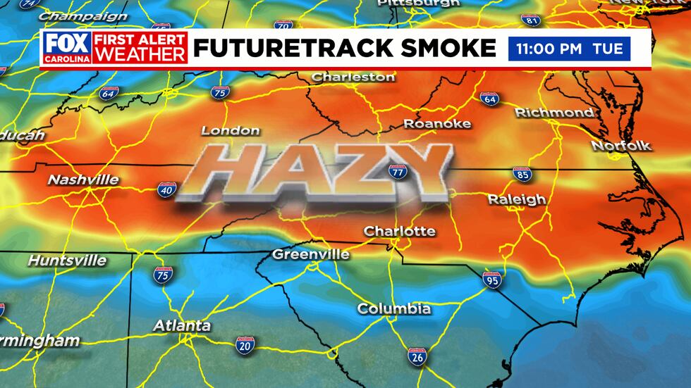Smoke from Canadian wildfires
